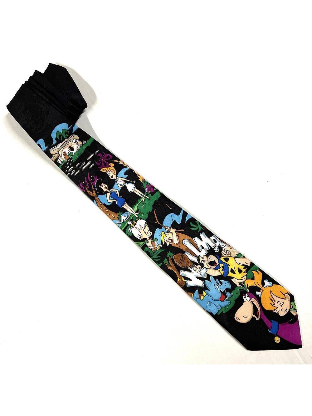 Hanna-Barbera Fred Flintstone "WILMA!" Necktie The Flintstones Cartoon Tie 90s